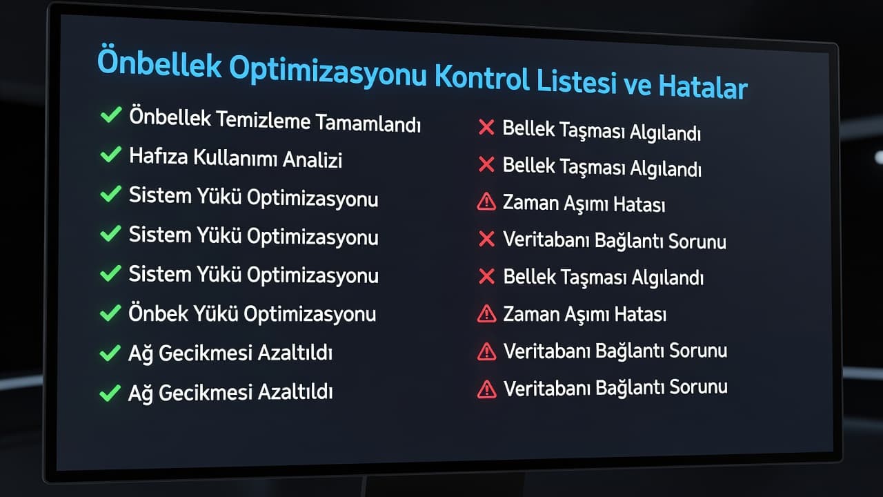 A dark themed digital dashboard displays a structured technical checklist with highlighted status indicators. Sleek, high-contrast UI elements glow softly against the background, emphasizing precision for professional performance and data management.