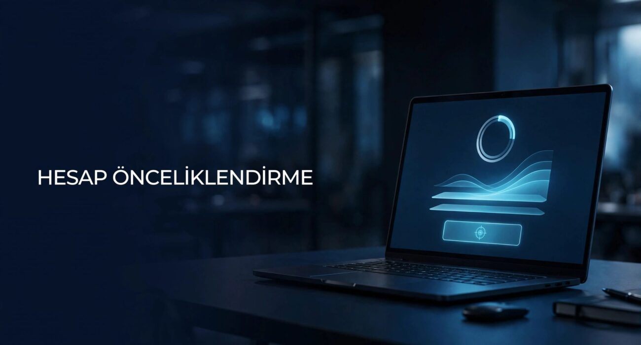 Parlak ekranda niyet sinyalleri ve öne çıkan bir hedef hesap görülüyor.